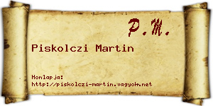 Piskolczi Martin névjegykártya